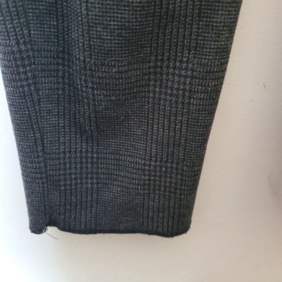 H&M Black and Dark Gray Plaid Mid Rise Pants Size Medium - Picture 5 of 13